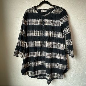 A.L.C. Black and white plaid tunic dress